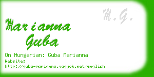 marianna guba business card